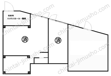 レジデンスサカエ1階の間取図