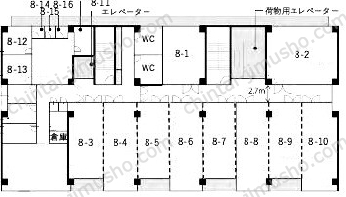 （仮称）INNOVATION VILLAGE HANEDA ASAHI工場アパート8階の間取図