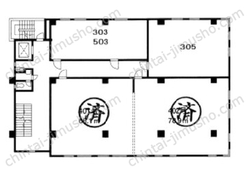 AS湊町ビル3階の間取図