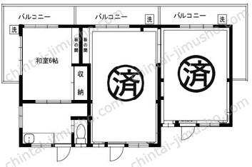 望月ビル3階の間取図
