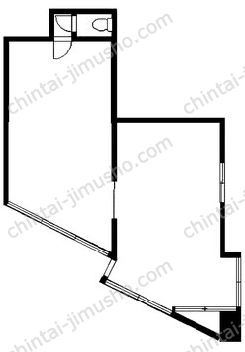 横溝店舗1階の間取図