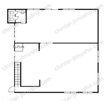 千人町貸倉庫一棟の間取図