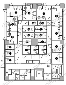 キンガビル／THE HUB横浜関内の間取図
