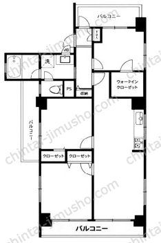 南池袋ローヤルコーポ3階の間取図