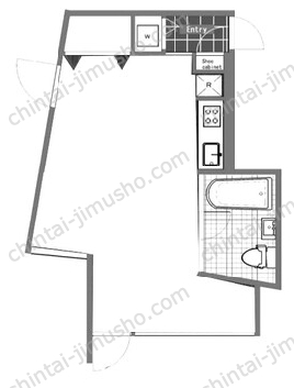 市谷砂土原町Tテラス2階の間取図