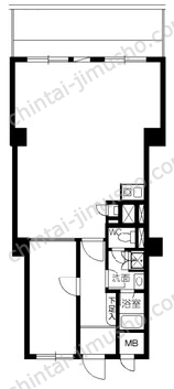 平河マンション1階の間取図
