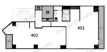 日吉屋砂子ビル4階の間取図