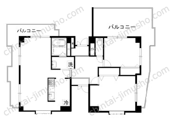 紅谷ビル4階の間取図