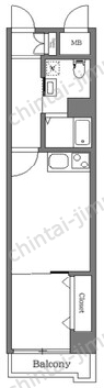 ペガサスステーションプラザ蒲田5階の間取図