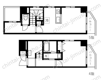 CasaFlagShibuya4階の間取図