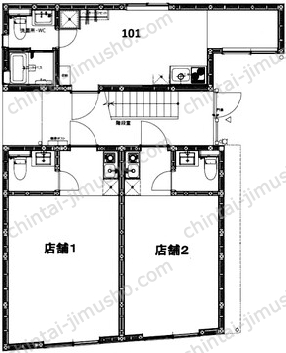 nouvelle ville 六町1階の間取図