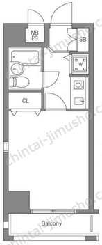 ネオアージュ八丁堀5階の間取図