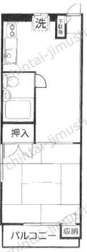 大倉山ハイツ2階の間取図