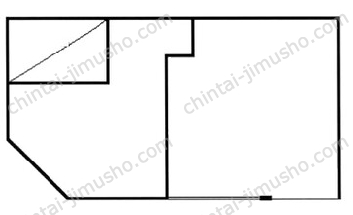 南仲通店舗1階の間取図