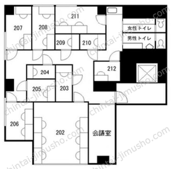 福田ビル2階の間取図