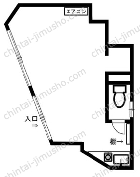 拓信ビル1階の間取図