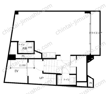 インテリジェンスビルB1階の間取図