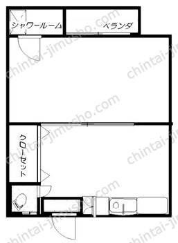東山鈴房荘2階の間取図