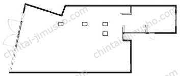 浅間町1丁目店舗事務所1階の間取図