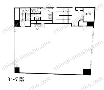千代一ビル4階の間取図