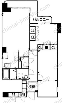 ラスターハウス2階の間取図