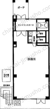 新宿曙橋ビル1階の間取図