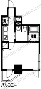 シンシア六本木ビル4階の間取図