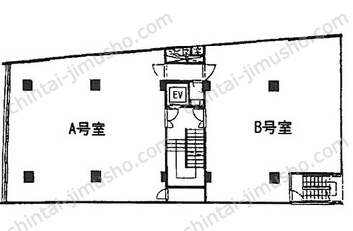 東都赤坂ビル2階の間取図