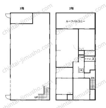 宇喜田町1358貸店舗戸建一棟の間取図