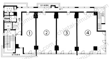 本厚木マイビル4階の間取図