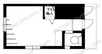 タカラアパート1階の間取図