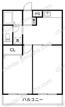 シマザキビル3階の間取図