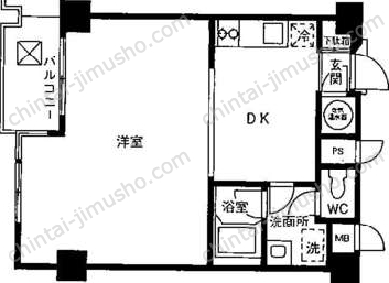 池袋シティハイツ7階の間取図
