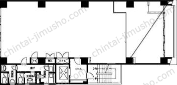 共生ビル別館5階の間取図