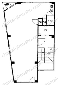 大野屋ビル2階の間取図