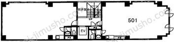 日本橋インテリジェントフラッツ5Fの間取図