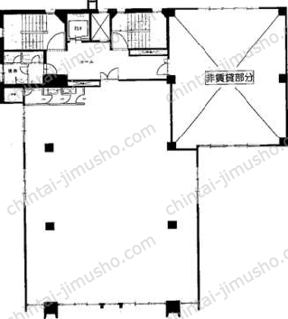 広尾オフィスビル10階の間取図