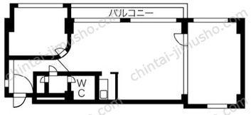 青山セブンハイツ8階の間取図
