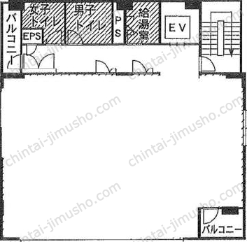 第2AKビル4階の間取図