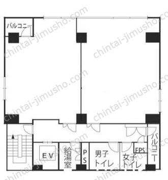 第2AKビル3階の間取図