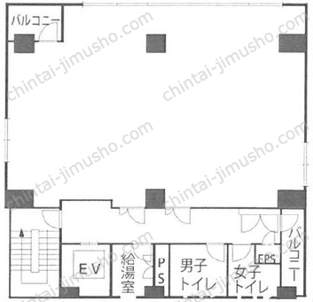 第2AKビル2階の間取図