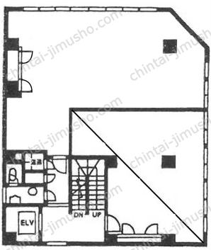 ル・グラシエルBLDG.34階の間取図