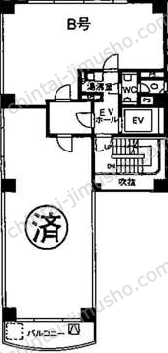 ワールド四谷ビル5階の間取図