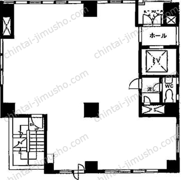 山京別館4階の間取図