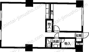 西山興業赤坂ビル5階の間取図