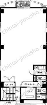 オフィスベルメイト4階の間取図