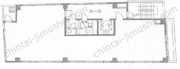 RIPL9／THE HUB 田町三田4階の間取図