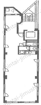 赤坂TSCビル3階の間取図