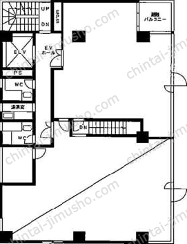 第2伊三美ビル2階の間取図