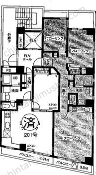 目白ITビル2階の間取図